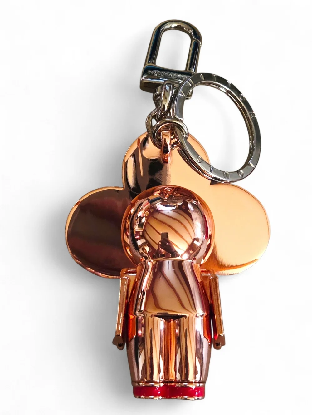 Pink/Rose Gold/Silver Floral Charm Keychain Bag Charm